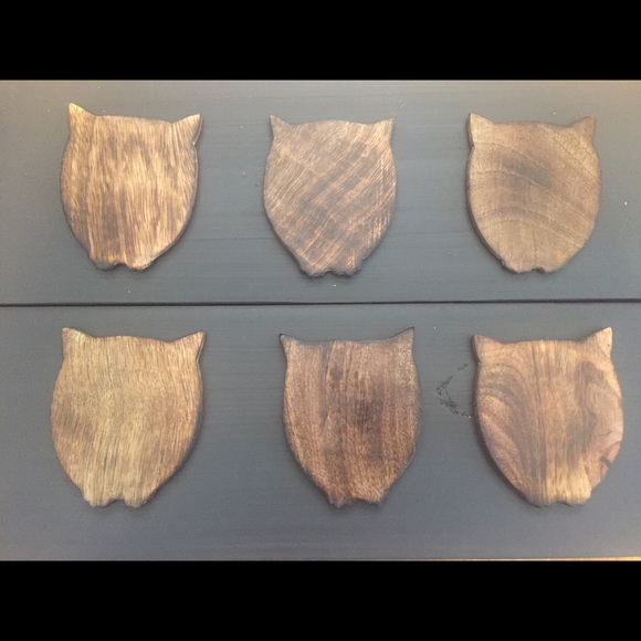 Set of 6 Hand Carved Coasters - Picture 2 of 4